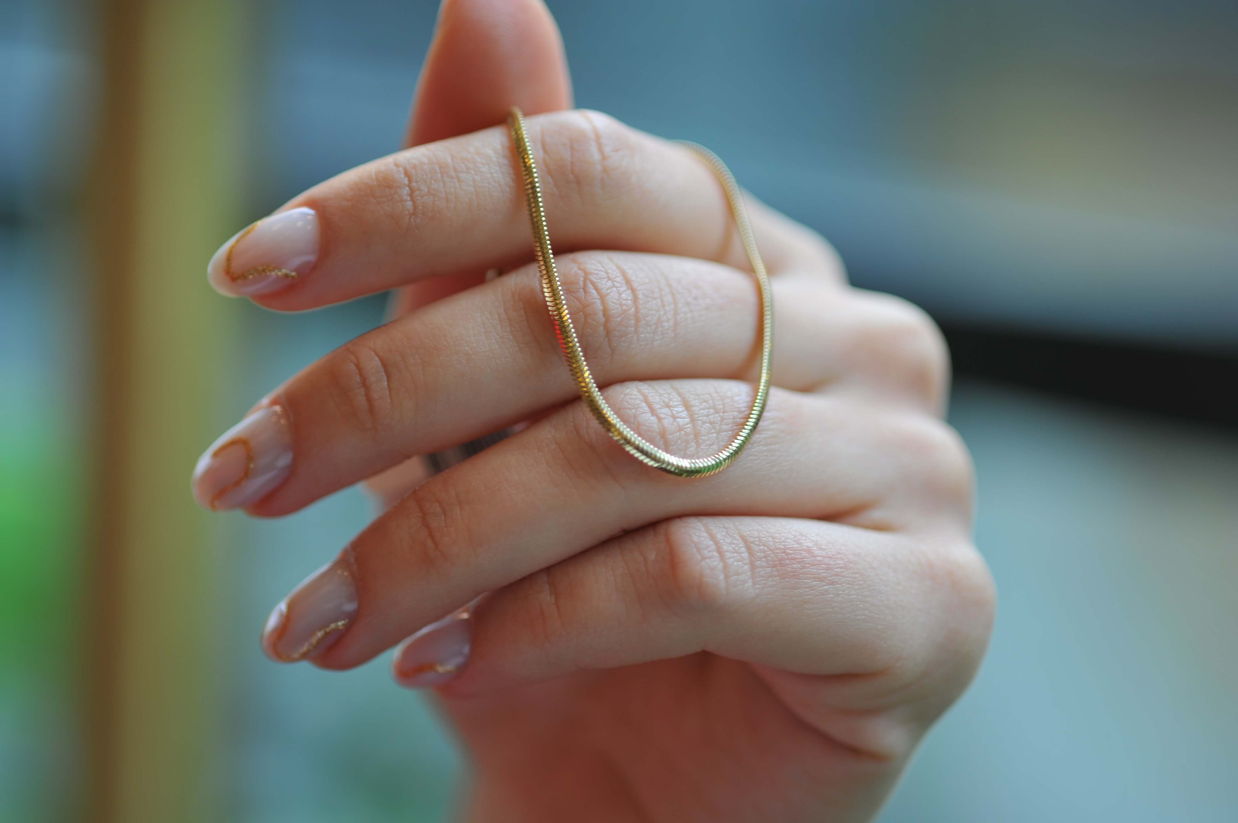 14k Solid Gold Snake Chain Bracelet